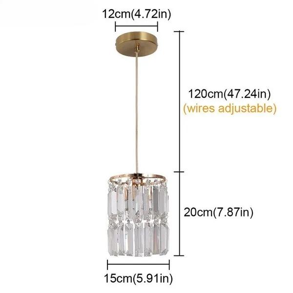 Luksusowa lampa wisząca z pojedynczą głowicą do oświetlenia nocnego Żyrandol do jadalni Nadaje się do wszystkich żarówek E14 Korytarz Bar Oprawy oświetleniowe