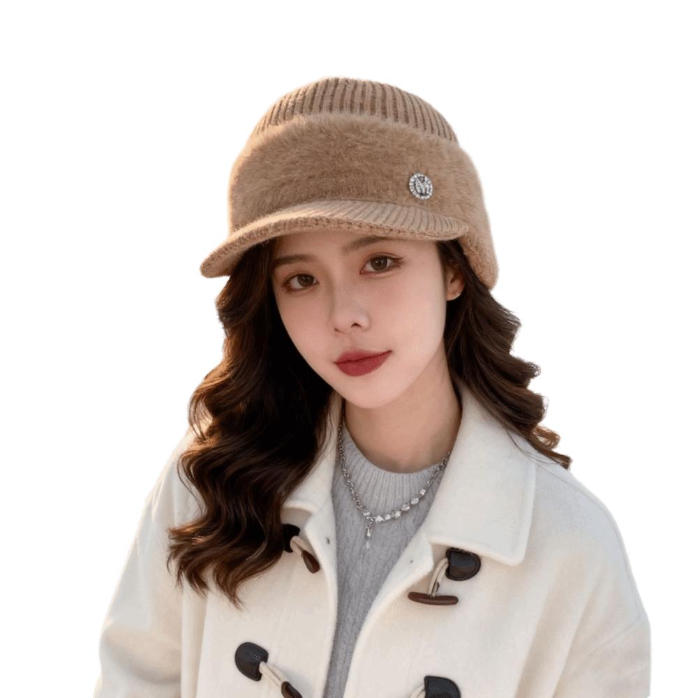 Thickened Knitted Hat Windproof Ponytail Hat Casual Winter Hat  Outdoor