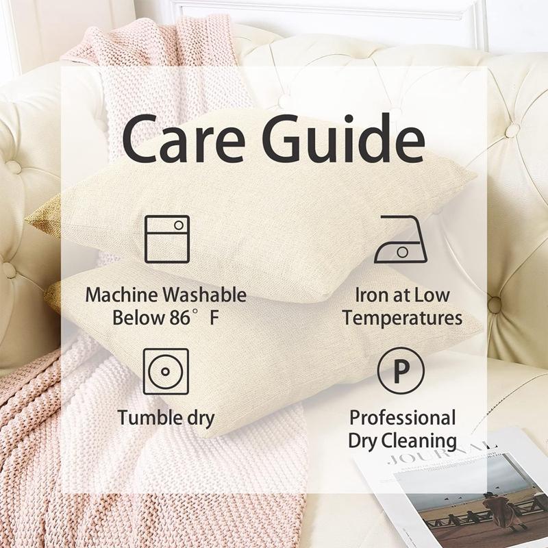 45x45cm Textured Throw Decorative Pillow Covers Square Accent Solid Cushion Cover Cozy Farmhouse Linen Pillow Case with Zipper