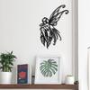 Fairy Shape Metal Wall Art Iron Home Decor Black 11.8x7.9 Inch