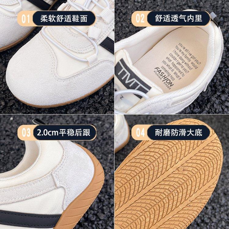 Retro German Training Shoes Women's 2025 New Summer Soft-soled Forrest Gump White Shoes Flat-soled Versatile Casual Sports Shoes