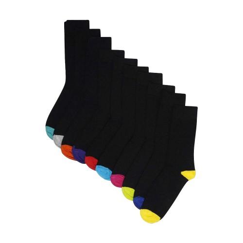 Soxy Mens Contrast Panel Bamboo Socks (Pack of 12)