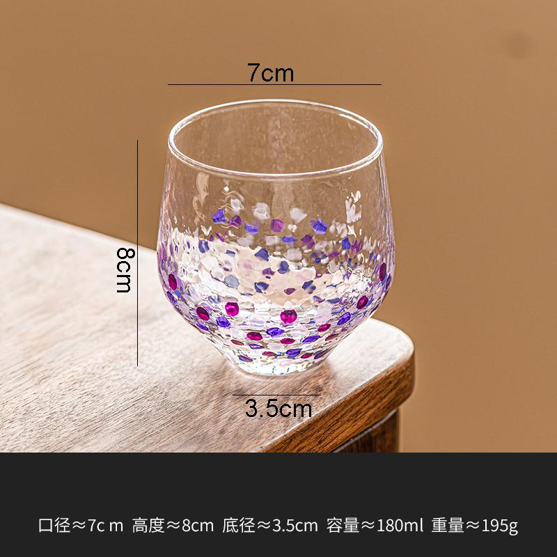 

Стеклянная чашка с волнистой точкой, нарисованная вручную, с креативным рисунком молотка, чашка для йогурта, чашка для молока, чашки для завтрака, бытовые чашки для воды, чашки для чая 180ML