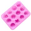 12 Flower-Shaped Silicone Cake Mold Cupcake Jelly Candy Chocolate Decoration Baking Tool Moulds