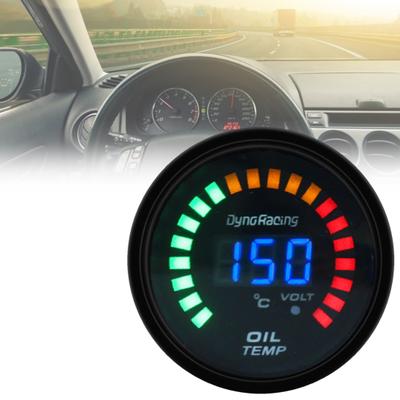 Oil Temp Gauge 2-Inch Sensitive Anti-rust Car LED Digital Oil Temperature Gauge for 12V Vehicles