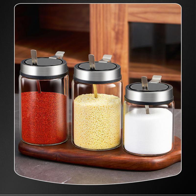 Glass Seasoning Jar Set with Rack