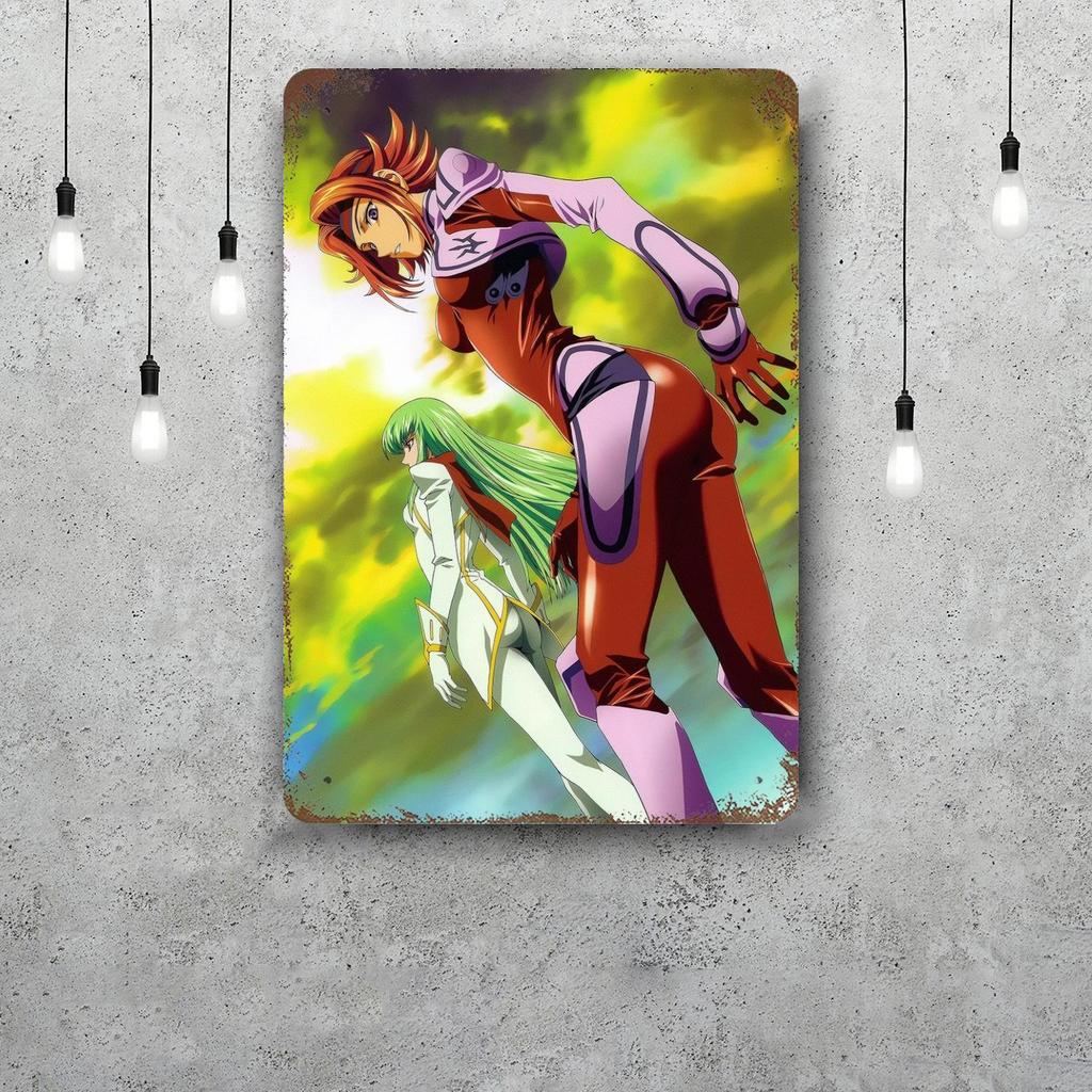 Code Geass Anime Vintage Metal Tin Signs Posters Decor Retro Metal Plaque Wall Art Decor for Garage Bar