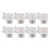 8PCS L Shaped LED Light Strip Connectors 4 Pin 10mm Transparent Gapless Solderless COB LED Adapter