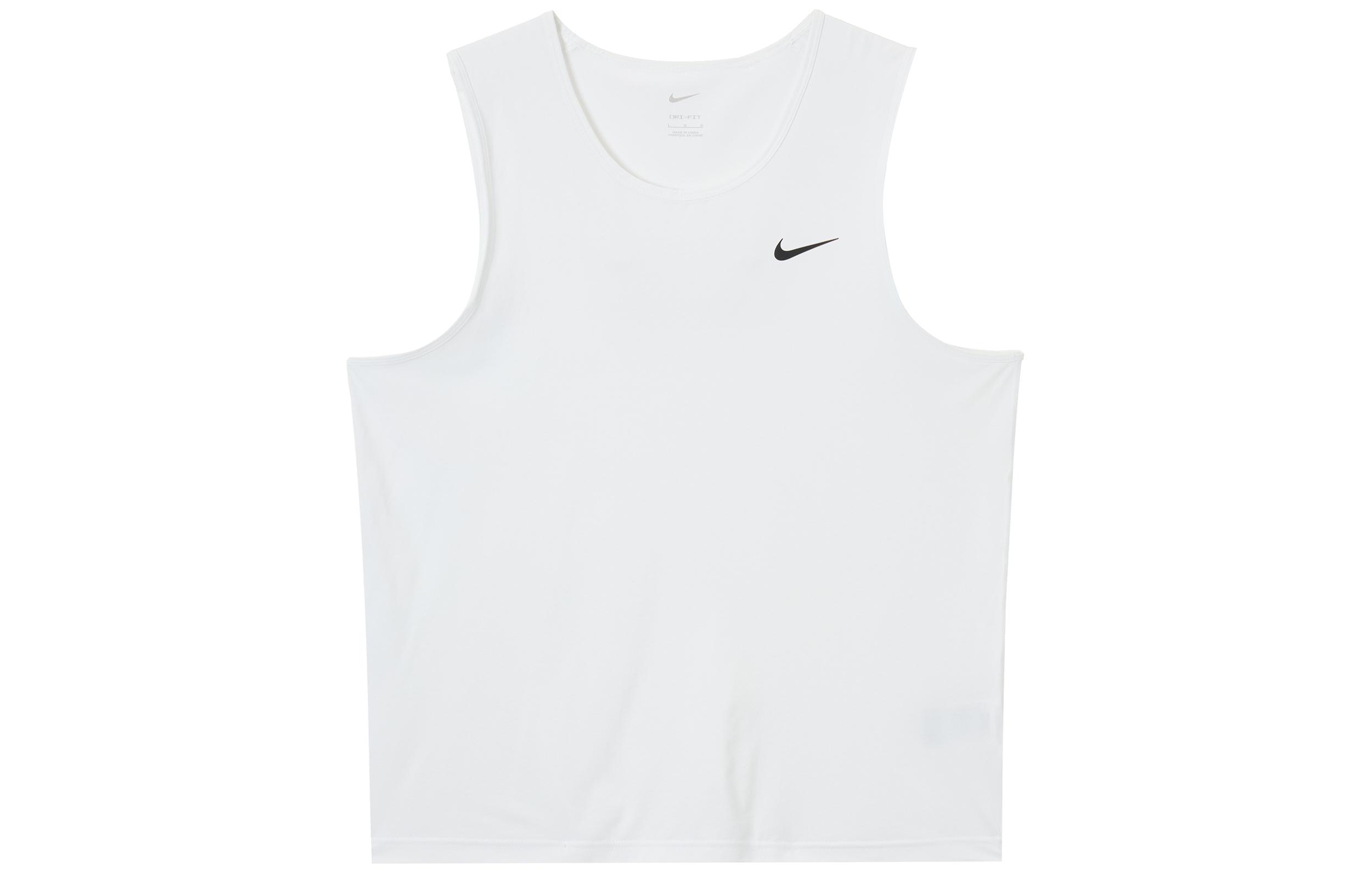 

Nike Tank Tops Men s White Crew Neck Moderate Straight Fit DV9842-100 XXL