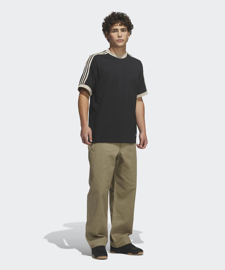 ADIDAS Skateboarding Ringer T-Shirt - Black:Khaki / Ks4343