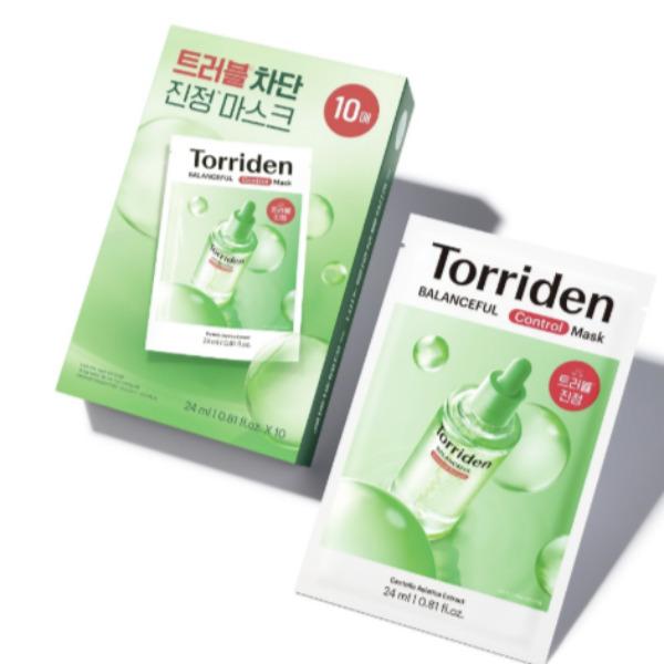 Torriden Balanceful Cica Control Korean Soothing Sheet Mask for Acne-Prone & Sensitive Skin (10 Sheets)