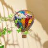 Hot Air Balloon Sun Catcher Colorful Stained Hangable Ornament Lantern Pendant for Outdoor Garden Terrace Yard Balcony Patio