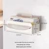 Magnetic Wall-Mounted Tissue Box: Punch-Free Wet Wipe Storage Holder for Kitchens & Refrigerators, Upside Down Pull-Out Design.