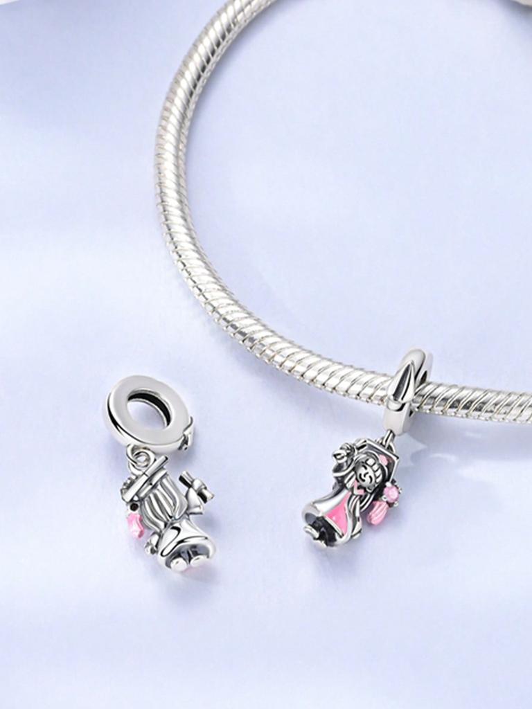 Charm Bead Charms Plata copper Colors HeartShaped Bow Perfume Bottle Bead Charms Pendant for Authentic Bracelets for Women Do It Yourself Jewellery L