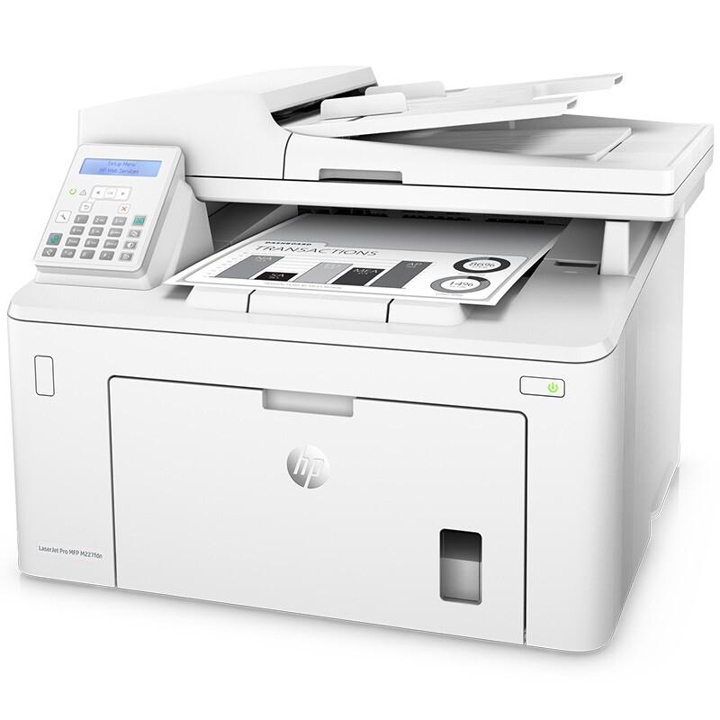 HP LaserJet Pro MFP M227fdn Black and White Laser Multifunction Printer CN Plug (adapter Included)