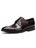 Fashion Men's PU Leather Square Toe Derby Shoes Classic Lace-Up Business Casual Formal Wedding Shoes Comfortable Non-Slip Oxfords