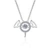 Real Moissanite Necklace Brilliant Diamond Bat Evil Devil Pendant Necklaces For Women Men Anniversary Gift Fine Jewelry