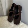 Designer Vintage Slip on Women Mary Jane Shoes Fashion Square Toe Shoes 2026 Spring Casual Dress Ballet Flats Shoes