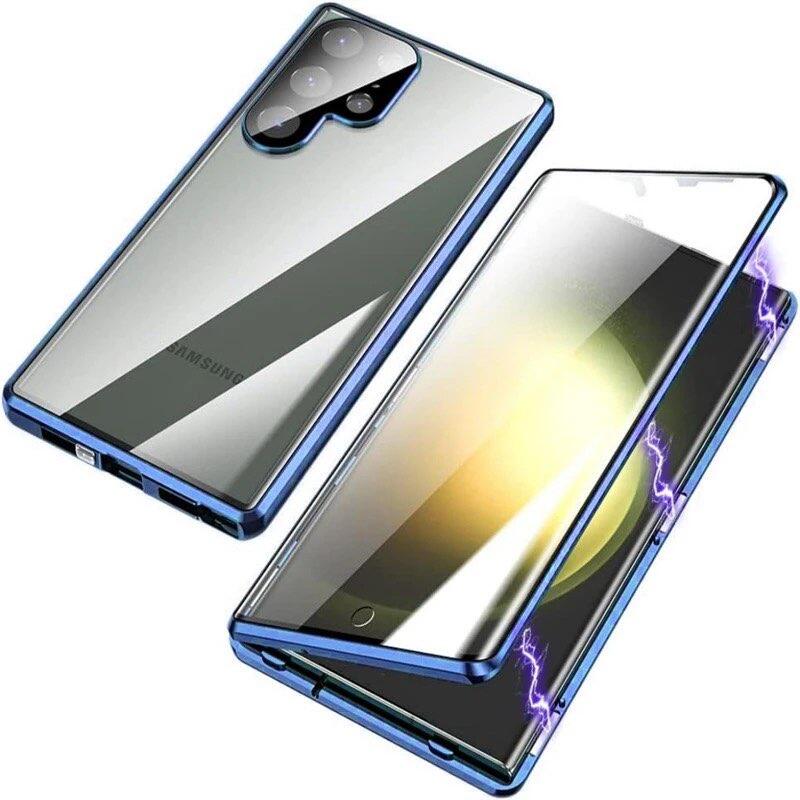 Case for Samsung Galaxy S26 Ultra S26+ Plus with Double Sided Tempered-Glass & Metal Frame Phone Bumpers Full Lens Protection Cover