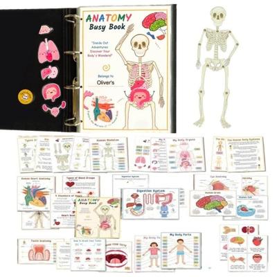 Human Anatomy Busy Book Preschool Kindergarten Kids Body Parts Learning Activities