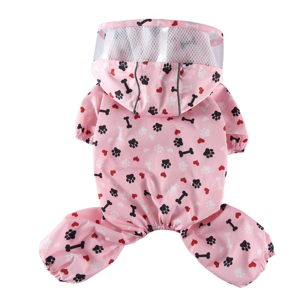 

Плащ-дождевик Pet Rain Slicer для собак, полиэстер, красный, XS-XL, для маленьких и больших собак, кошек, со светоотражающими полосками L розовый