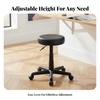 Adjustable Round Stool 360-Degree Rotate Rolling Seat Easy To Clean Water-Resistant Surface For Cosmetic Technicians Spa