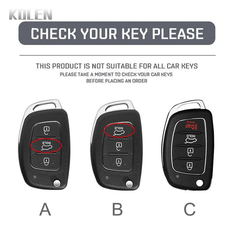 Abs Carbon Fiber Style Car Key Case Cover For Hyundai Solaris Creta Ix25 Kona Tucson Santa Fe Sonata Elantra Ix35 I20 Hb20 Ix45