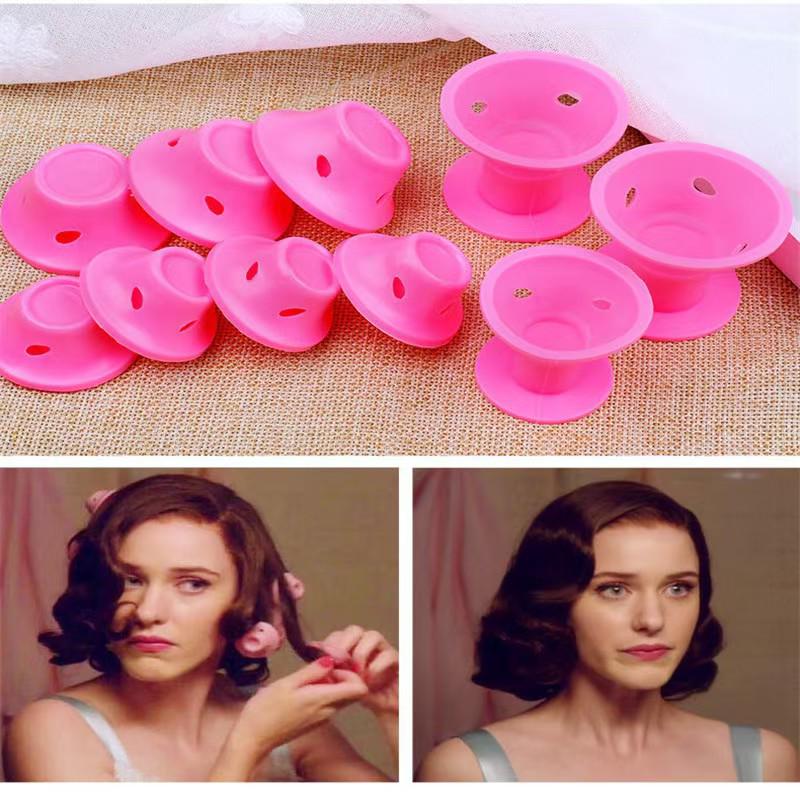 Silicone Lazy Bell Mushroom Hair Rollers - No Damage Sleep Curlers
