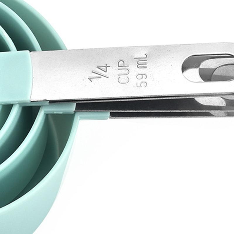 4pcs Measuring Spoons+Measuring Cup Measuring Tools Baking Accessories Stainless Steel Handle