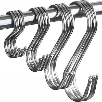 1/5/10 Stück Edelstahl S-Haken mit scharfer Spitze Utensil Fleisch Kleiderbügel Hängehaken für Metzgerei Küche Backwerkzeuge