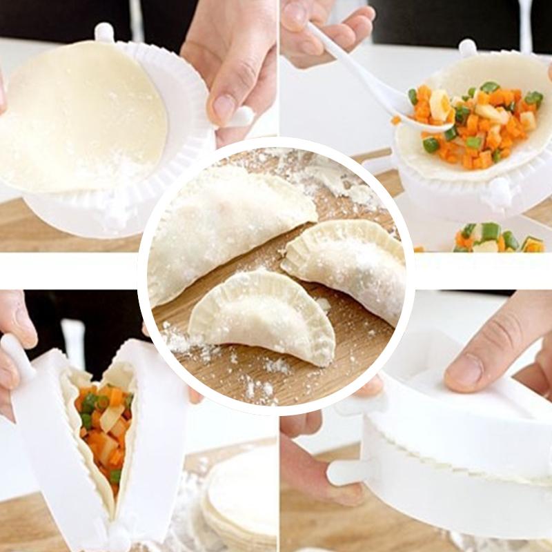 Dumpling Maker 7cm/8cm/10cm Set Plastic Press Mold with Rolling Pin Chinese Jiaozi Maker Fast and Convenient Kitchen Gadgets ZYF