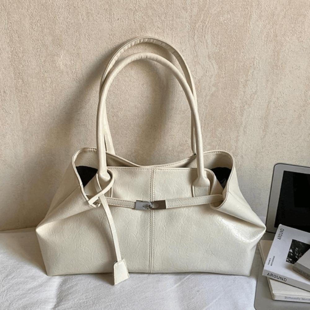Soft Commuting Tote Bag Pleated Underarm Shoulder Bag Trendy Retro Women Handbag Dating
