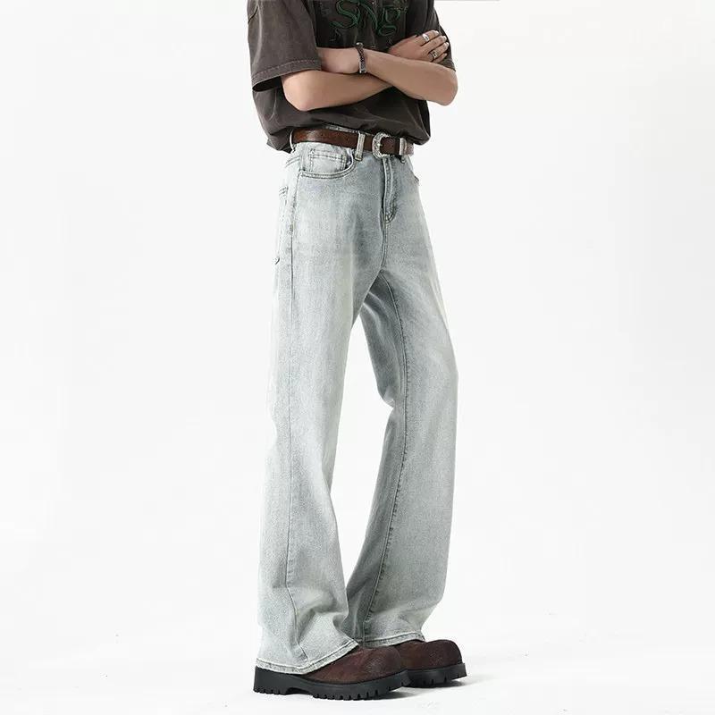 Versatile American Trendy Brand Wide-leg Trousers Street Washed Jeans Men's Loose Retro Fitean Trend