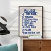 Retro Modern Rules Quote Trendy Guest Check Gift Wall Art Canvas Painting Posters Abstract Print For Living Dorm Room Home Decor No Frame