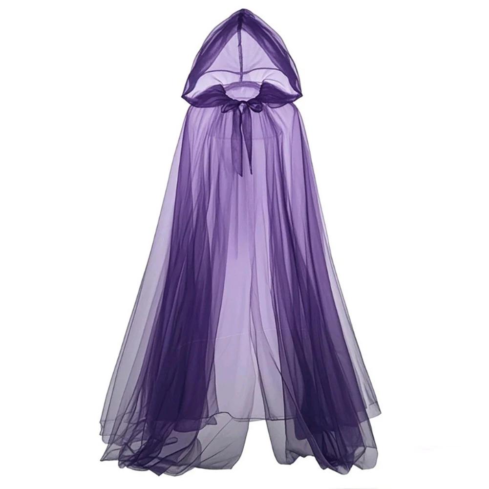 New Halloween Hooded Cape Spooky Witch Cloak With Hood For Halloween Cosplay Costume For Masquerade Balls Photography Party
