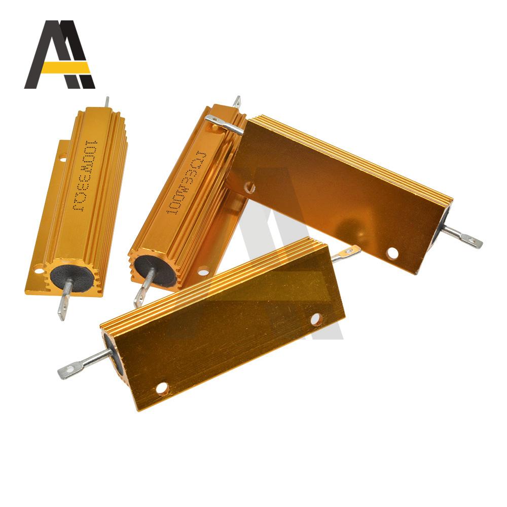 50W 100W Aluminum Power Metal Shell Case Wirewound Resistor 20R ~ 100R 20 22 30 33 50 100K Ohm Load Resistance RX24 Lgmopnrq