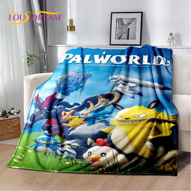 Coperta Palworld Gioco Cartone Animato 3D, Morbida Coperta Plaid per Casa Camera da Letto Letto Divano Picnic Viaggio Ufficio Coperta di Riposo Bambini