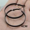 Women's Versatile Large Hoop Earrings - Trendy Personality In Black, Gold, Silver; Non-Piercing Ear Clips for Nightclubs