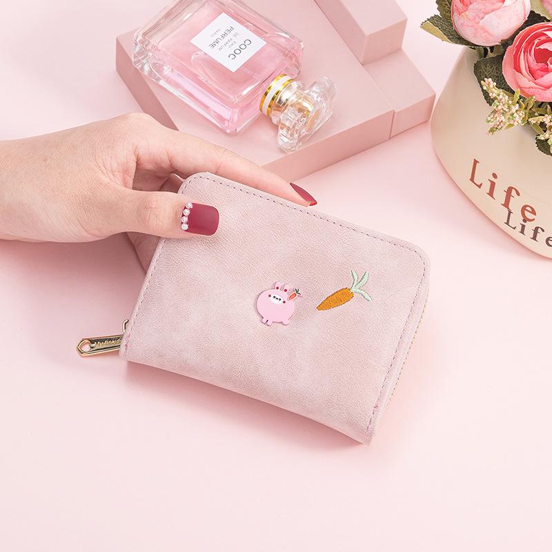 Wallet women's short card bag integrated bag new Korean version fashionable cute small fresh student folding zipper change bag