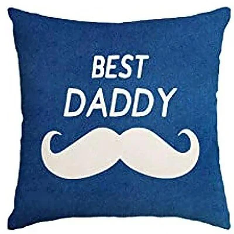 Happy FatherS Day Best Daddy Decor Pillows Pattern Cushion Cover Suitable For Sofa Bedroom Car Pillow Cover