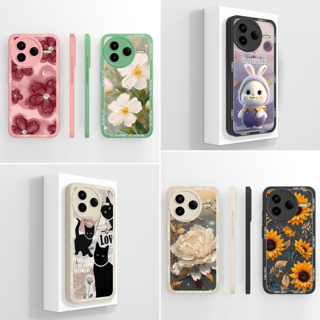 For Redmi K80 K30 K30i K30S K40 K40S K50 K60 K60E K70 K70E Pro Gaming Ultra Turbo 3 4 Case Pretty Flower Soft Silicone Shockproof Shell For Redmi Capa