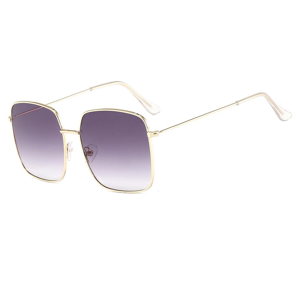 New Large Square Frame Sunglasses Men Women Internet Celebrity Same Style Korean Retro Trend UV Protection Sun Glasses