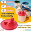 2025+ 2 Pack Foldable Paint Can Lid Cover with Spout & Air Hole for 1 Gallon Container, Secure Seal with Built in Spout