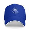 Shinra Electric Power Company Logo Baseball Cap Black with White Trim and Diamond Design Inspired by Anime Style Branding