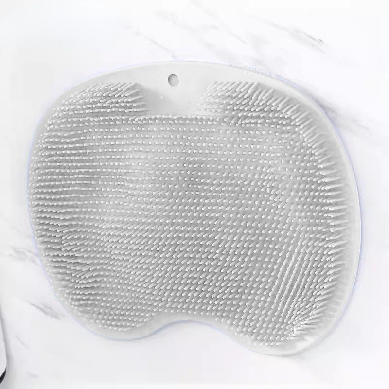 

Премиальный отшелушивающий коврик для душа для более мягкой и гладкой кожи - Экологичный аксессуар для ванной комнаты серый