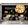 Mural ścienny 3D Pizza Tapeta do sklepu z pizzą, Zdejmowalna duża tapeta z pizzą i BBQ