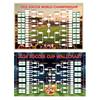 Voetbal Wandkaart Poster, Knock-out Schema En Finale Volg Wandvlag, Herbruikbare Waterdichte Polyester Wandtapijt voor Wedstrijdresultaten Registratie