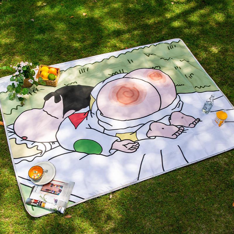 Cartoon outdoor picnic moisture-proof mat camping Internet celebrity spring outing picnic mat portable lawn moisture-proof picnic waterproof 100cm width*150cm length