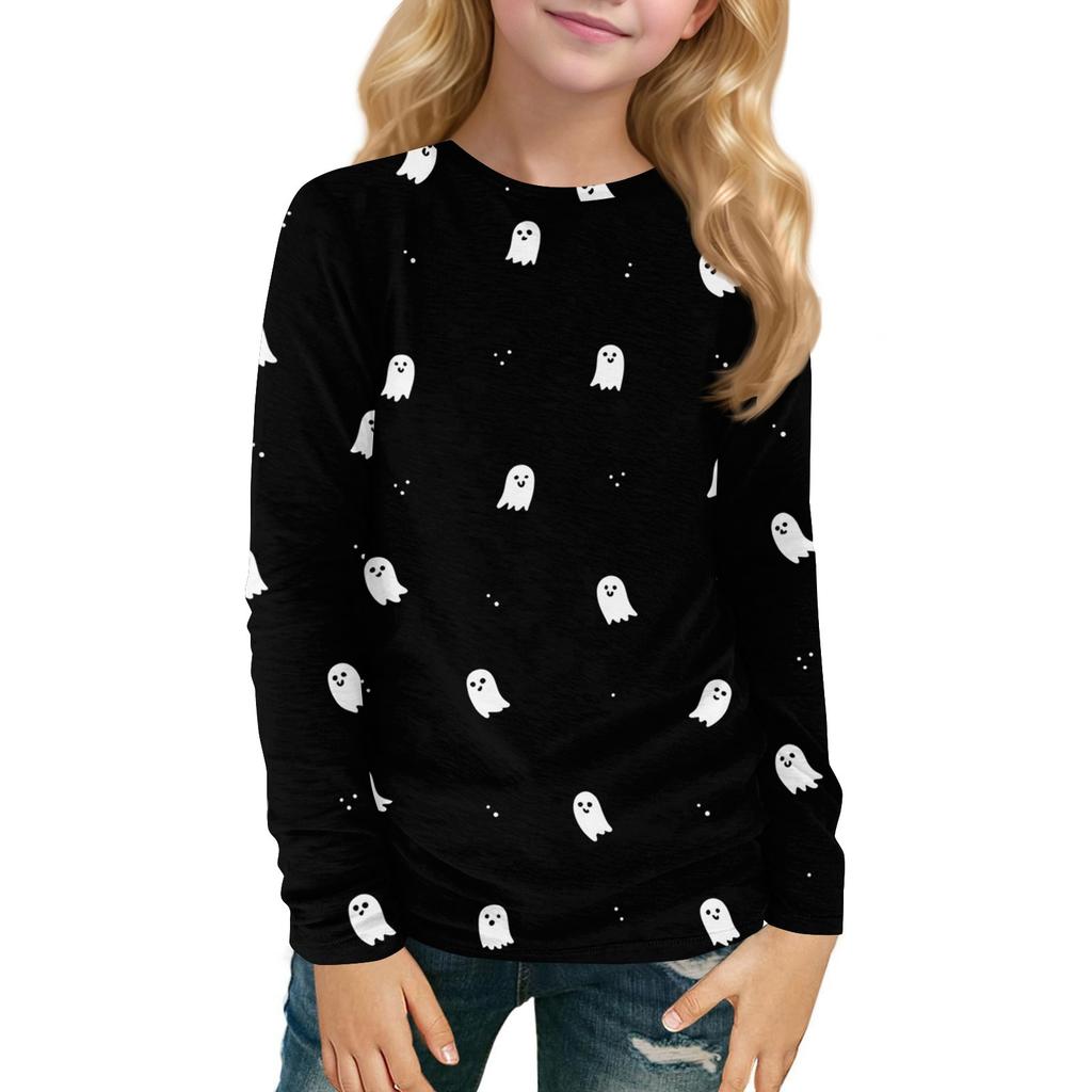 Children's Long-sleeved O-neck Top Printed Daily Casual