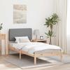 Bed Frame with Padded Headboard Light Grey 75 x 190 cm